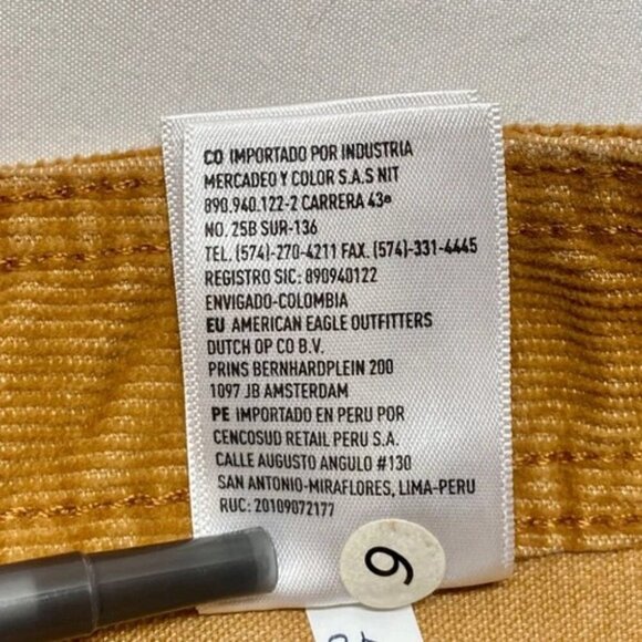 American Eagle Women's Skirt Corduroy Size 12 Golden Brown High Rise A-Line NWT - Picture 6 of 14